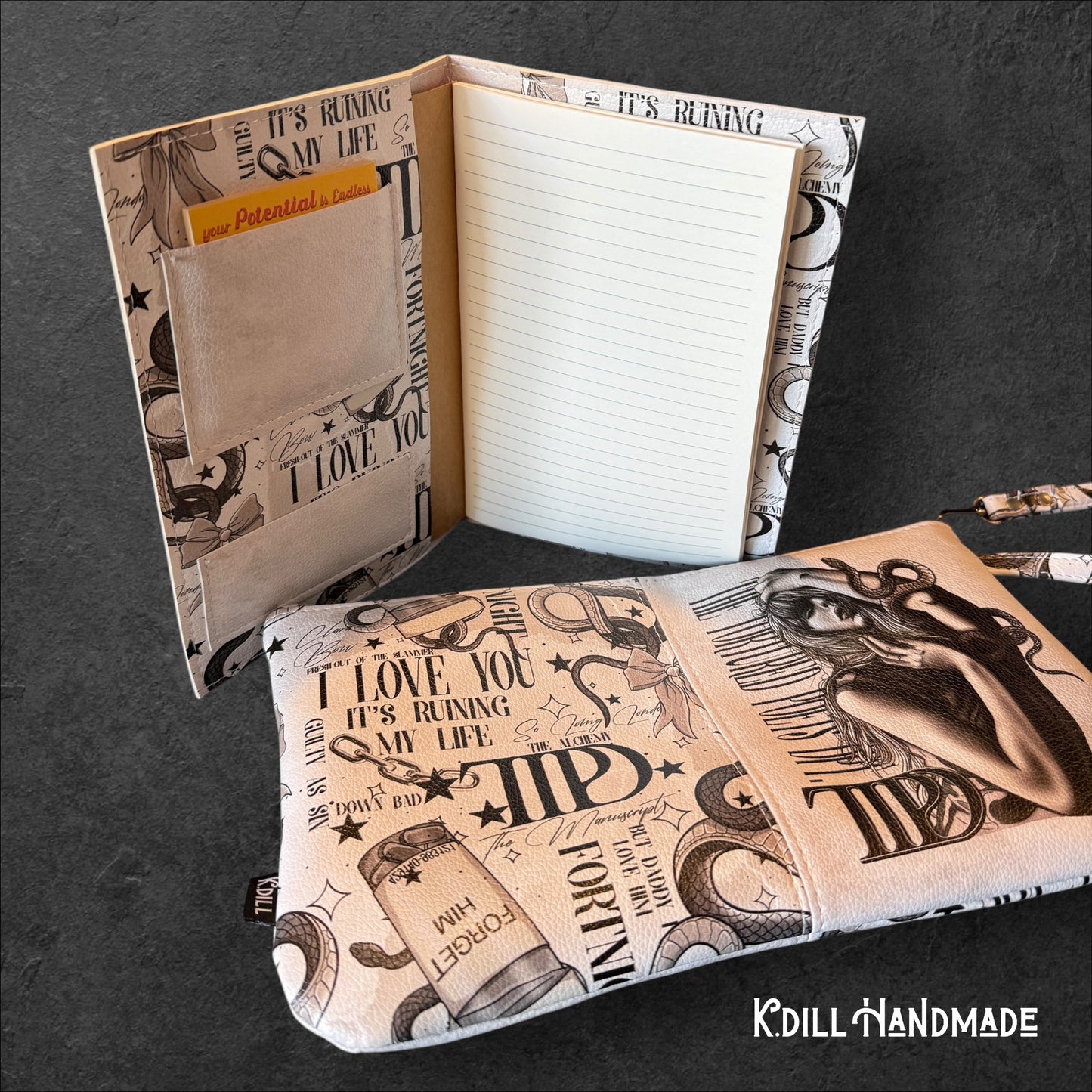 Tortured Poet Wristlet and Notebook Set